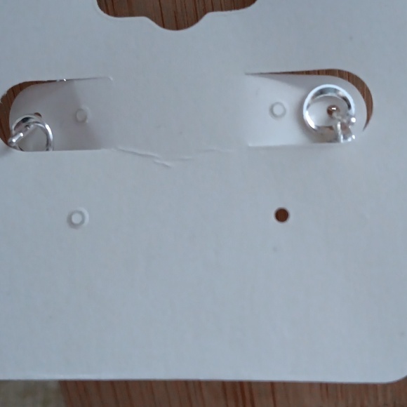 Silver Tone Clear, Gold and Pink Gemstone Leverback Earrings - Picture 7 of 8